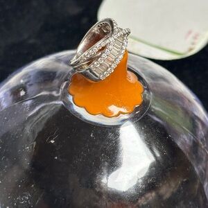 Ladies 14K white gold round and baguette diamond 2.15 ct